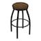 Holland Bar Stool Co 30" Swivel Bar Stool, Black Wrinkle, Rein Thatch Seat 80230BW026 - alternate 1